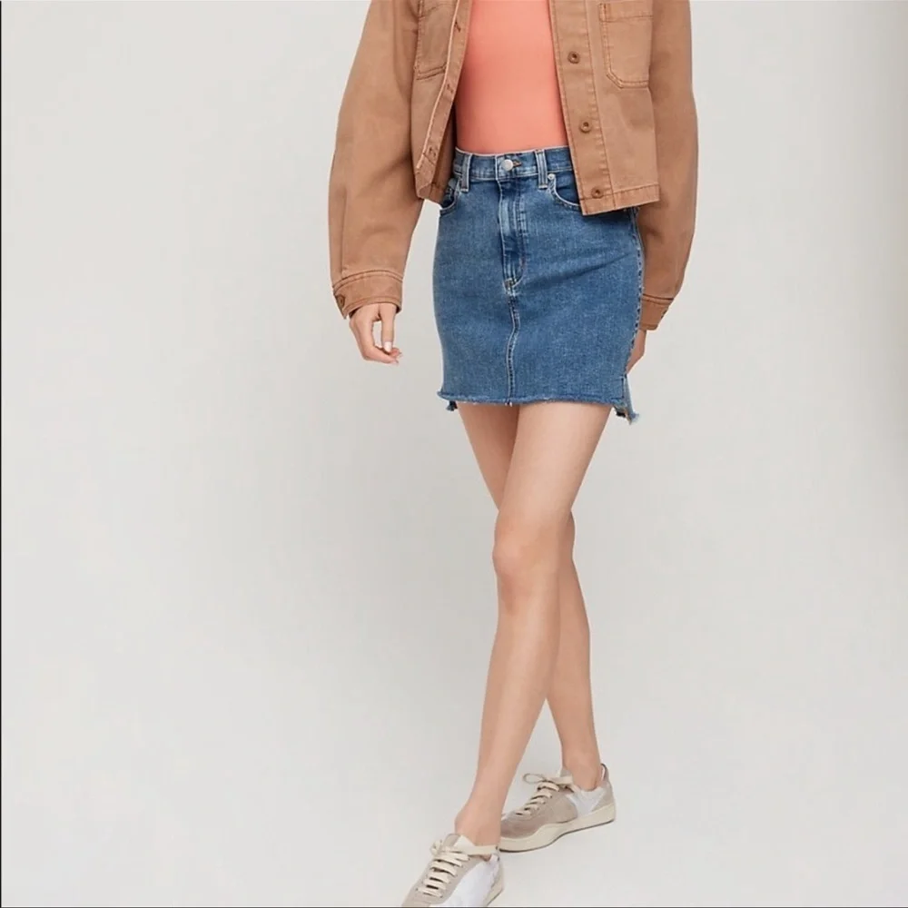 Aritzia Wilfred Free Denim Mini Skirt 8